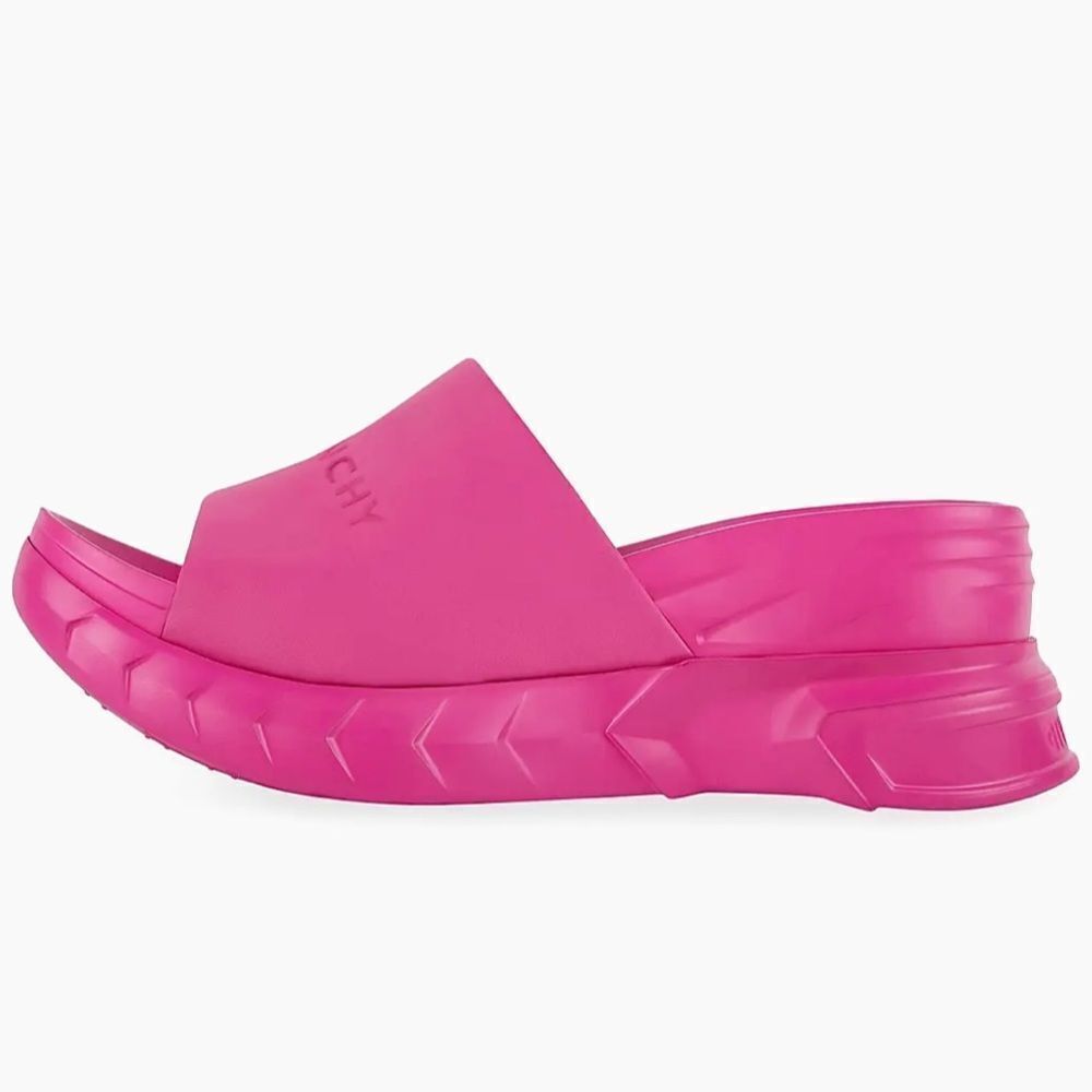 Givenchy Pink Leather Marshmallow Wedge Sandals NIB 40 - Picture 2 of 11